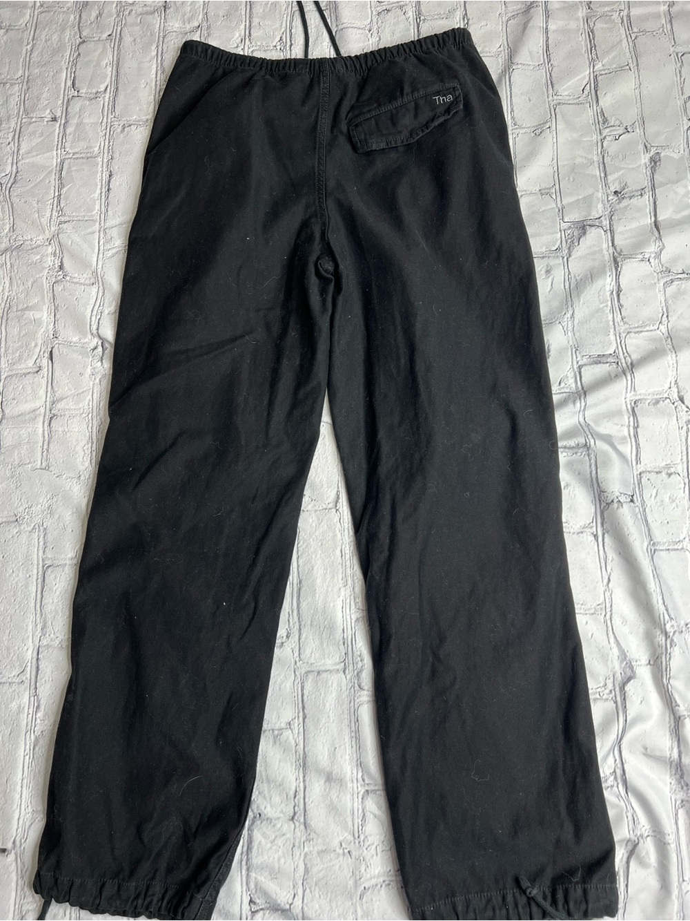 TNA Black Drawstring Elastic Hem Pants size small joggers